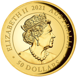 Australský suverén 50 AUD 2021 Proof High Relief Piedfort Coin