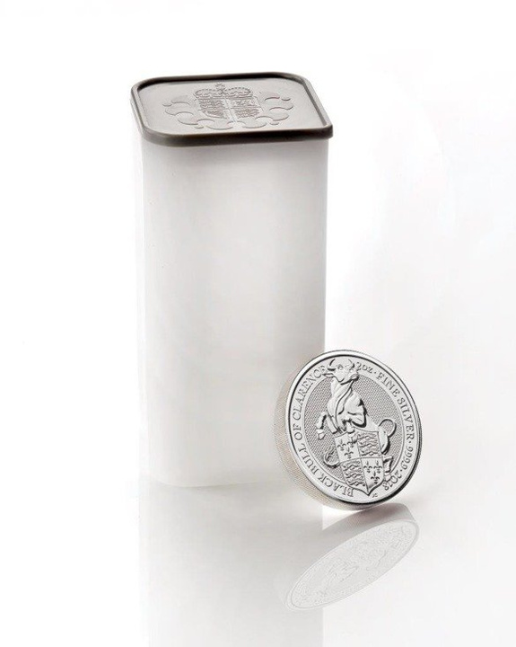 The Queen’s Beasts: The Black Bull of Clarence 2 oz Silber 2018