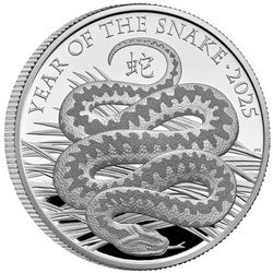 Royal Mint Lunar : Année du Serpent 1 once d'argent 2025 Proof