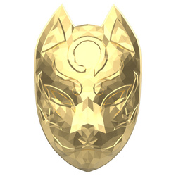 Kitsune placcato in oro 2 once d'argento 2023 impilabile finitura anticata