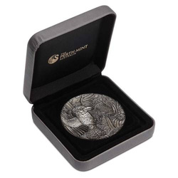 Kookaburra 2 once d'argento 2018 Antiqued High Relief Rimless Coin