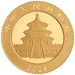 Chińska Panda 1 gram Złota 2026
