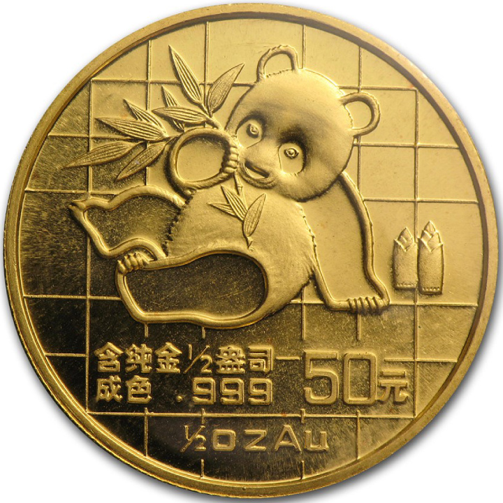 China Panda 1/2 oz Oro 1989