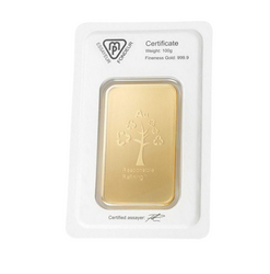 Metalor: Sztabka 100 gramów Złota LBMA GD Refiner