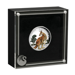 Canguro australiano de color 1 oz Plata 2023 Proof Alto Relieve