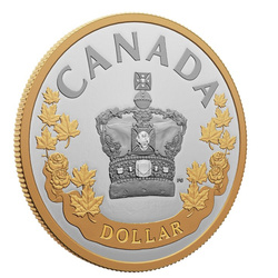 Canada : La couronne impériale plaquée or 1 Argent 2022 Proof