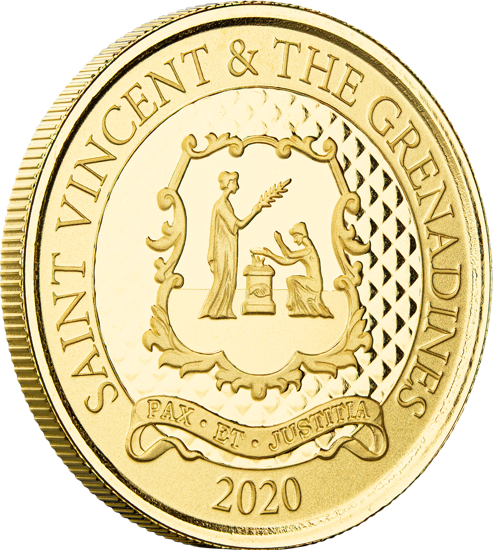 Saint Vincent i Grenadyny: Pax Et Justitia 1 uncja Złota 2020