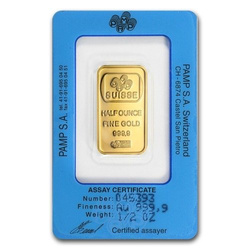 Lingote PAMP Suisse 1/2 oz de oro