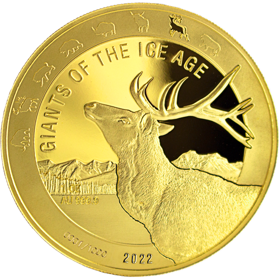 Ghana: Giants of the Ice Age - Renna 1 oncia d'oro 2022