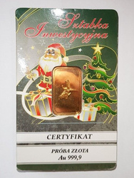 EXG 5 grammi Lingotto d'oro Buon Natale