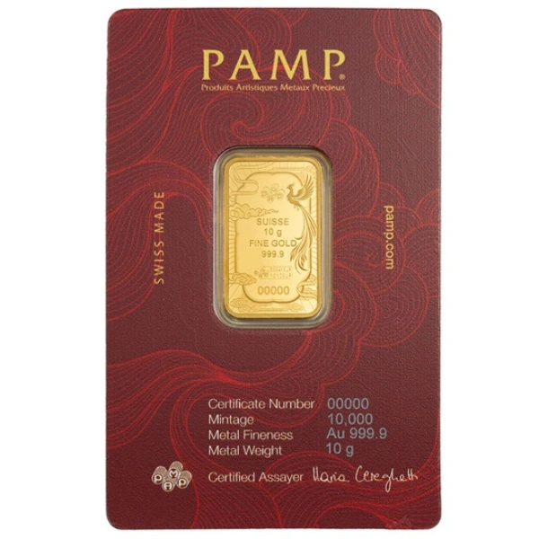 Pamp Goldbarren: Good Luck Phoenix koloriert 10g Gold 2026