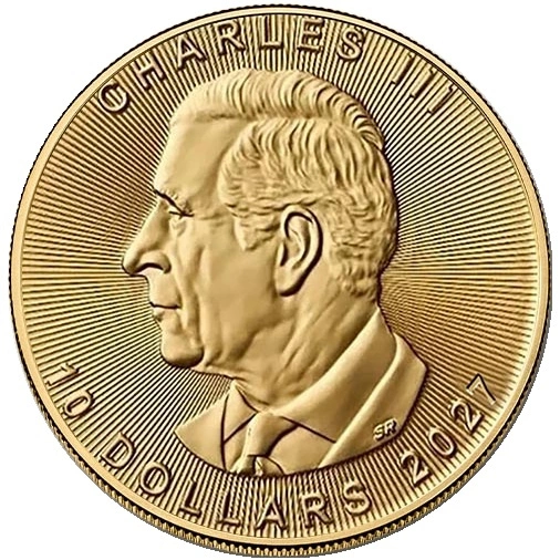 Moneda de oro Maple Leaf canadiense 1/4 onzas de oro 2027