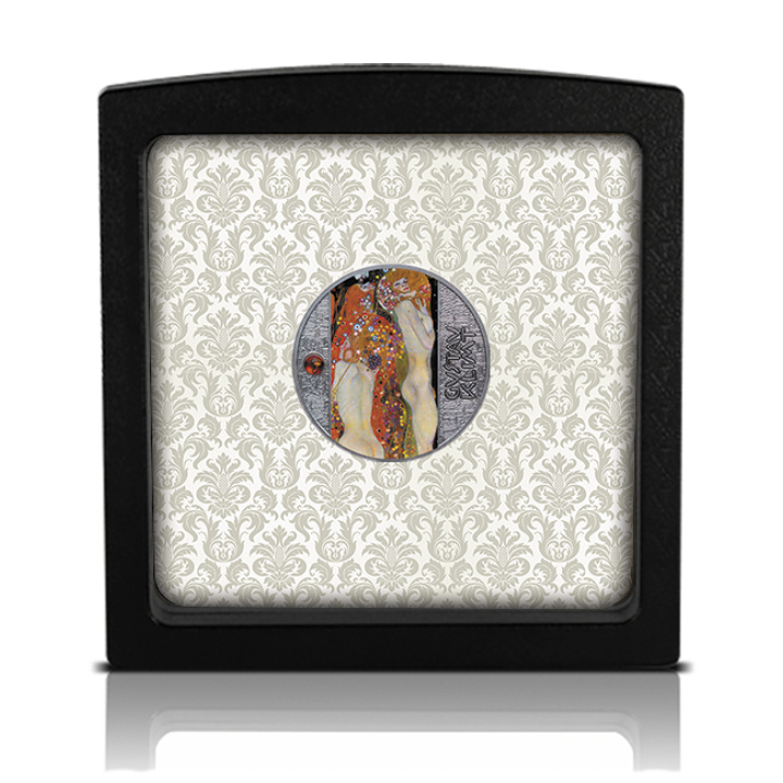 Camerún: Gustav Klimt - Serpientes de agua coloreado Plata 2022 Proof