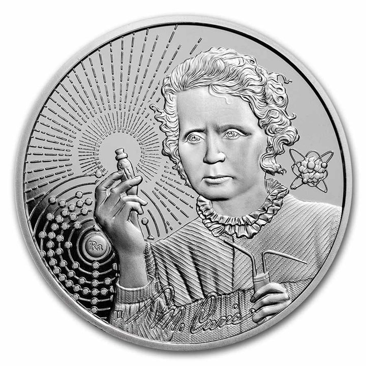 Niue : Icônes de l'inspiration - Marie Curie 1 once d'argent 2023 Proof