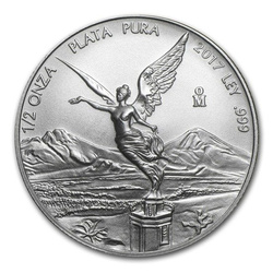 Diosa Mexicana de la Libertad 1/2 Onza Plata 2017