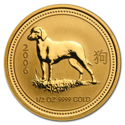 Lunar I: Rok Psa 1/2 uncji Złota 2006