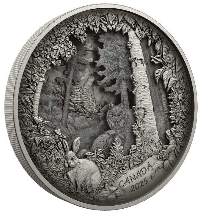 Canada: Predator or Prey in Shadow Box $175 2025 Silver Antique Finish Coin