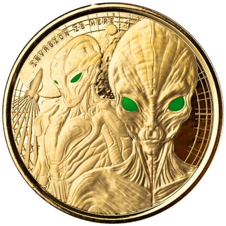 Ghana: Alien coloured 1 oz Gold 2023 Proof