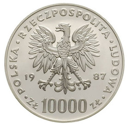10000 PLN Juan Pablo II 1987