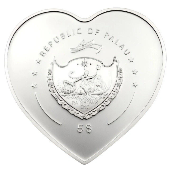 Palau : Pièce de forme 2013 en argent Happy Elephant 1 oz
