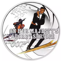 Tuvalu: On Her Majesty's Secret Service kolorowany 1/2 uncji Srebra 2021 Proof
