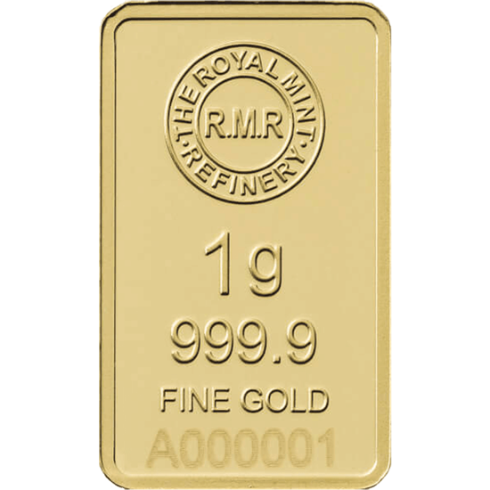 1 grammo Lingotto d'oro non selezionato