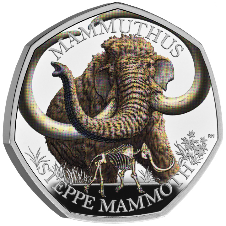 Tales of the Earth - Mamut de la Estepa de color 50p Srebro 2024 Proof