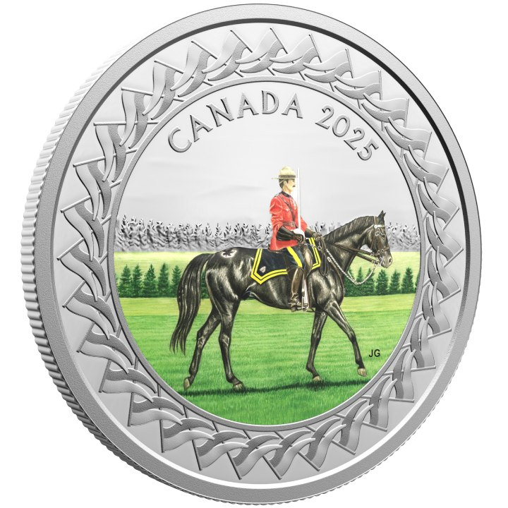 Kanada: RCMP Musical Ride színes 20 dollár ezüst 2025 Proof