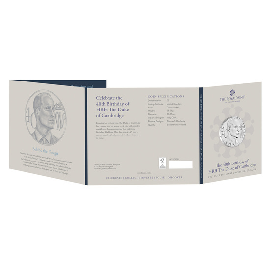 The 40th Birthday of HRH The Duke of Cambridge Cupro-nickel 2022