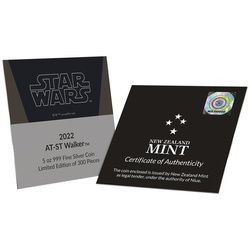 Niue: Star Wars - AT-ST Walker color 5 oz Plata 2022 Proof
