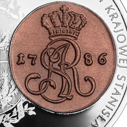 A lengyel érme története - Grosz hazai rézből, Stanisław August 20 zł ezüst 2024 Proof
