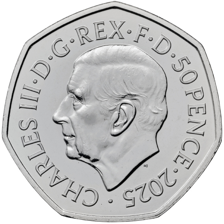 L'80° anniversario del VE Day 50p Rame-nichel 2025