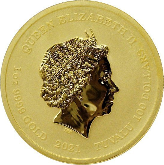 Tuvalu: Dioses del Olimpo - Hades 1 oz Oro 2021