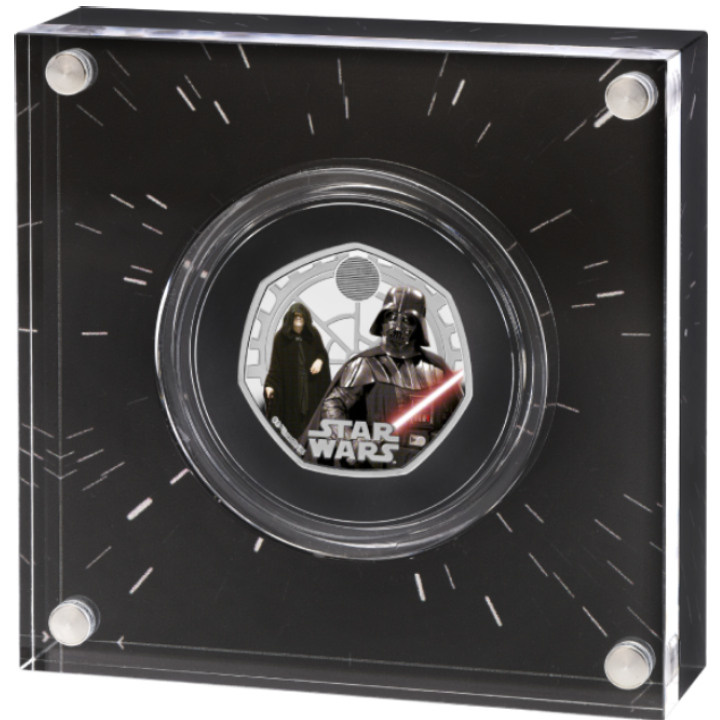 Star Wars: Darth Vader & Emperor Palpatine 50p coloured Silber 2023 Proof