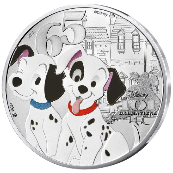 Moneta d'argento Disney - La carica dei 101 colorata Argento Ag. 333 10 Euro 2026