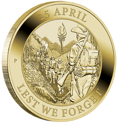 Anzac Day 13,5 gramů hliníkové bronzu 2022 (mince v zelené kartě)