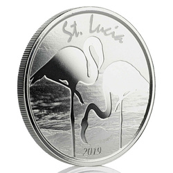 St. Lucia: Flamingo 1 oz Silver 2019