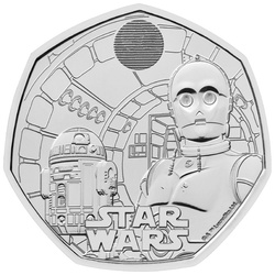 Star Wars R2-D2 and C-3PO 50p Cupronichel 2023