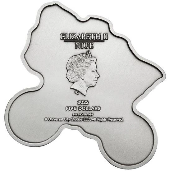 Niue: E.T. coloured - 40 Aniversario de la película 2 oz Plata 2022 Proof Bicycle Shaped Coin