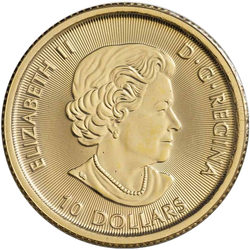 Moneda de oro Royal Canadian Mint: Bisonte 1/4 onza de oro 2021