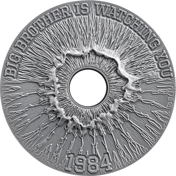 Camerun Big Brother is Watching You 2 oz Argint 2023 High Relief Antique Finish