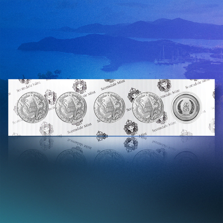 Antigua & Barbuda: Rum Runner and Kraken 1 oz Silber 2024 Prooflike