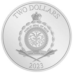 Niue : Power Rangers 30e anniversaire de la série colorée 1 once d'argent 2023 Proof