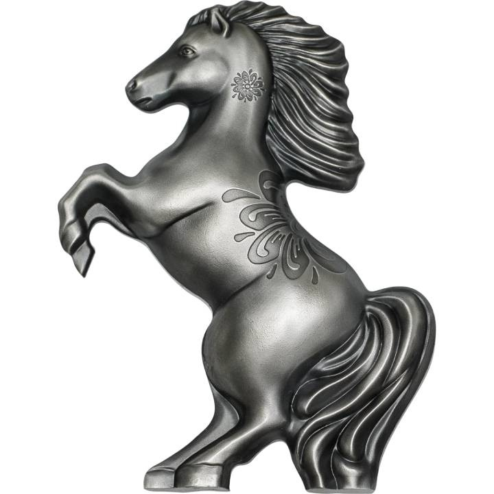 Mongolia: Year of the Horse 1 uncja Srebra 2026 Antiqued Coin