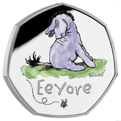 Winnie the Pooh - Eeyore colored Silver 2022 Proof