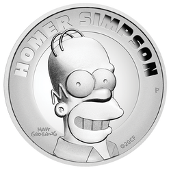 Tuvalu: Homer Simpson 2 oz Plata 2020 High Relief Proof