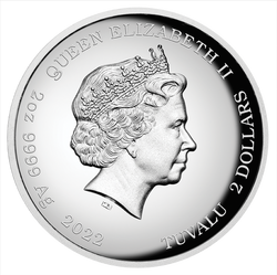 Tuvalu : Bart Simpson 2 onces d'argent 2022 Proof High Relief