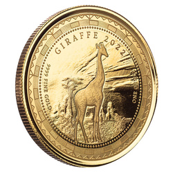 Equatorial Guinea: Giraffe 1 oz Gold 2022 Proof