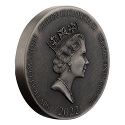 Niue: Biblical – The Dead Christ 2 unce stříbra 2022 Proof Antiqued Coin