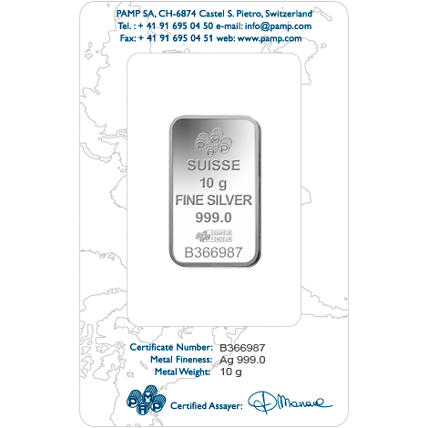 5 gram Bar Silber PAMP Suisse Rose